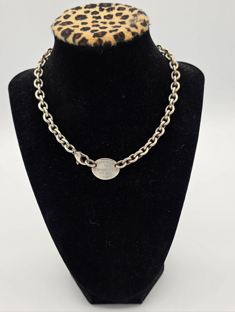 Authentic Tiffany & Co. Sterling Silver "Return To Tiffany" Oval Necklace